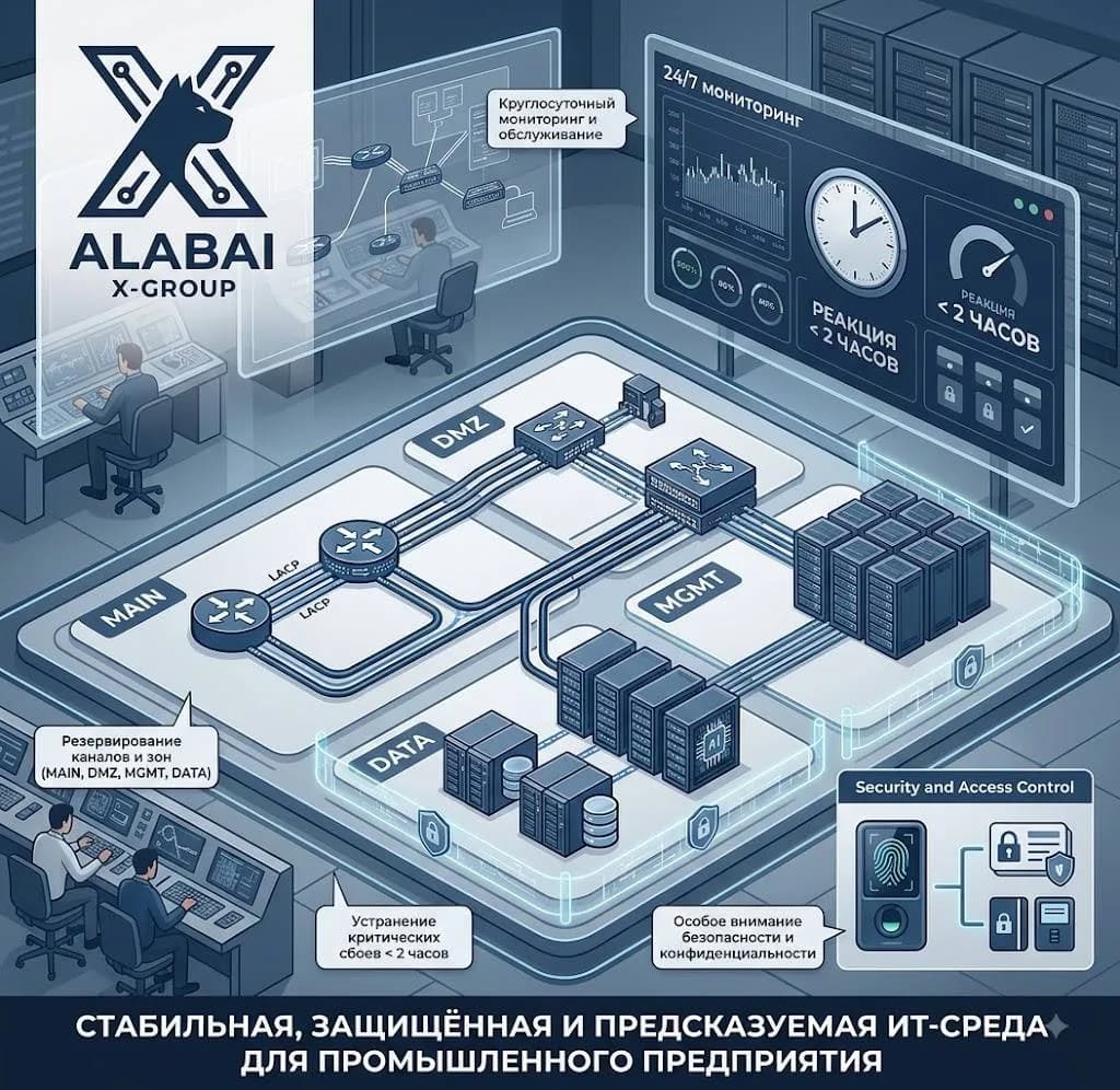 Оказание технической поддержки сложной вычислительной сети
